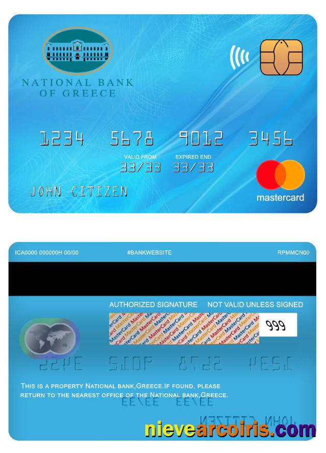 Greece National bank mastercard